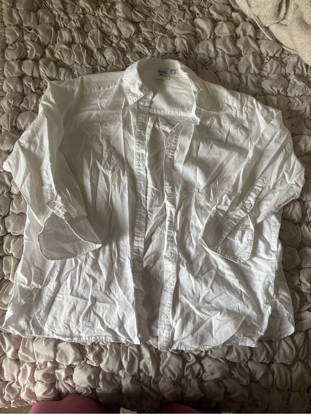 Princess Polly White Button-Front Top